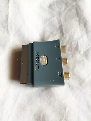 OFFICIAL Microsoft XBOX 360 Scart Adapter Rgb Av Connector Block Plug   • £2