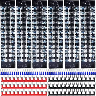 Terminal Blocks 12 Position 62PCS Set Screw Terminal Block With Cover Bus Bar • $20.39