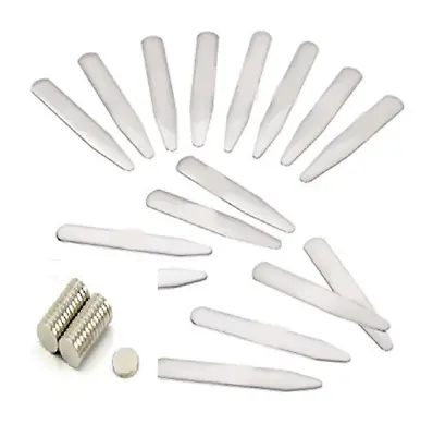 10 Pcs Assorted Size Magnetic Metal Collar Stays Fasteners Set UK Gift • £5.99