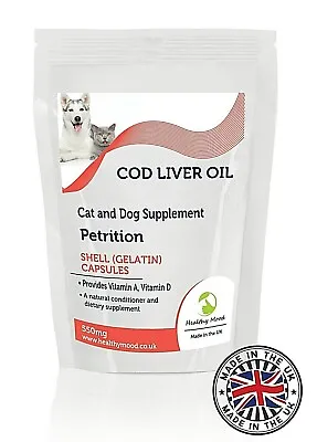 Cod Liver 550mg With Vitamin A And D3 Cats And Dogs Pets Vitamins • £3.67