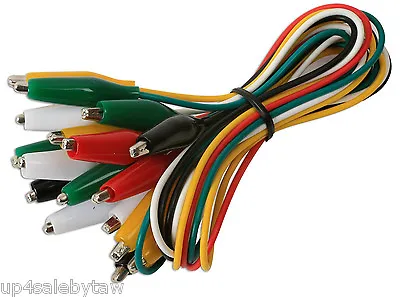$7.75 • Buy Test Leads Set Jumper Wire With Alligator Clips 10-pc.multi Color Set 