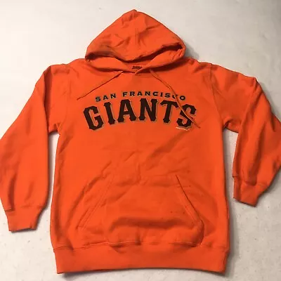 SAN FRANCISCO GIANTS Hoodie Sweatshirt Small Orange  STITCHES MLB Logo • $12.33