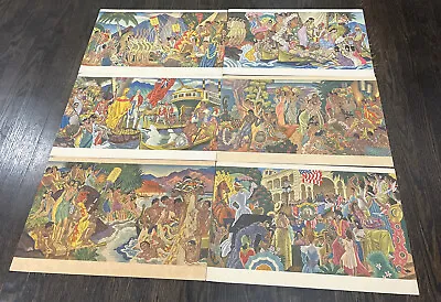 Vintage Matson Murals Litho Prints Eugene Savage Hawaii MCM Art Set Of 6 Tiki • $595