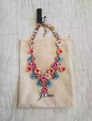 New Women's J Crew Flower Garden Statement Necklace In Pouch • $99.99