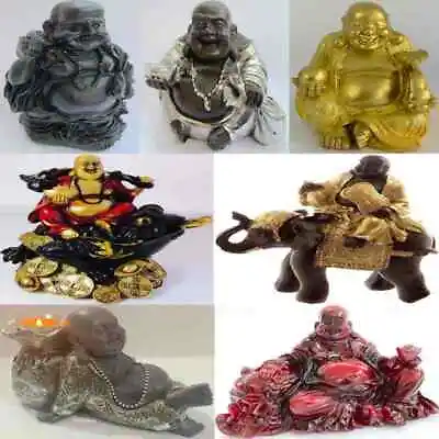 Lucky Laughing Happy Fat Buddha Buda Ornament Statue Sculpture Feng Shui Gift • £15.99