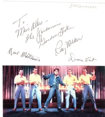 The Jordanaires Signed Card!  Elvis Presley Background Singers! • $45