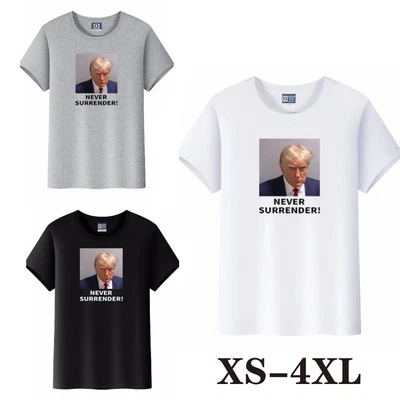 $23.56 • Buy Donald Trump Mugshot Shirt Never Surrender 2024 🔥*LIMITED STOCK*🔥