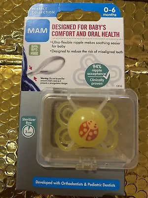 NEW !!! MAM Perfect Collection 1 Pacifier 0-6 Months  LADYBUG BPA Free • $10.99