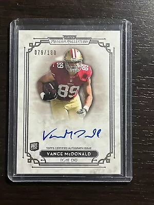 2013 Topps Museum Collection VANCE MCDONALD Rookie AUTO RC /130 49ers! • $6.99