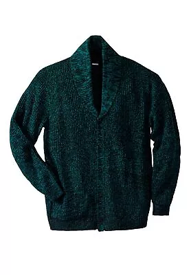 KingSize Men's Big & Tall Shaker Knit Shawl-Collar Cardigan Sweater • $44.69