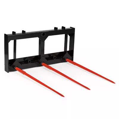 Titan Attachments HD Skid Steer Hay Frame Attachment Three 49  Hay Spears • $779.99