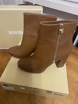 Michael Kors Women’s Frenchie Bootie Size 8.5 NEW IN BOX.  Color: Luggage • $72