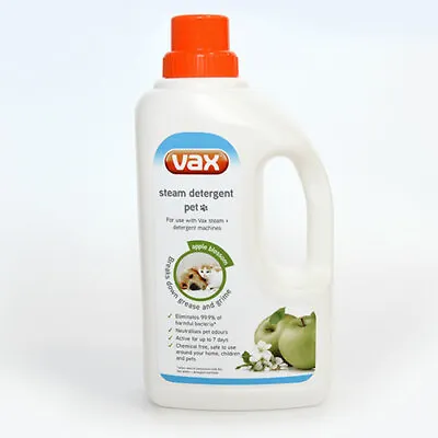 Vax Pet Steam Detergent Hard Floor Cleaner Apple Blossom 1L 1-9-132813-01 • £9.99