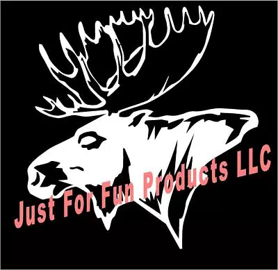 Moose Head Vinyl Decal Hunt Bow Hunting Fun Sticker Truck Antler Truck Window • $4.95