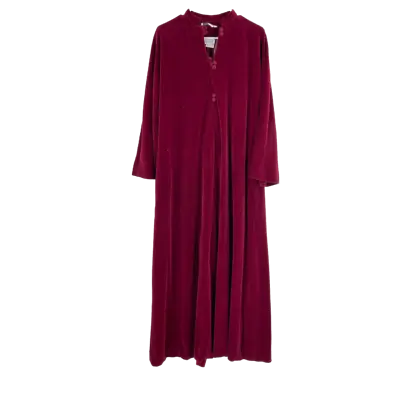 Vintage 70's Halston IV Dress Maroon Velvet Horchow Collection Pull On Maxi 6 • $136.08