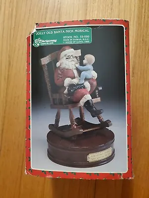 1989 Jolly Ole St Nicholas Rocking Chair Music Box Christmas - House Of Lloyd • $14.99