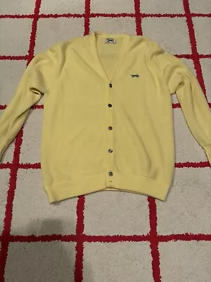 Vintage Yellow The Fox Sweater JC Penney Cardigan Size XL Kurt Cobain Nirvana • $25