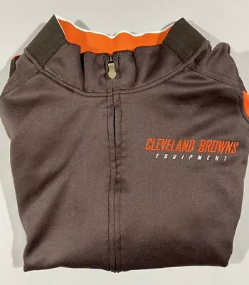 Vintage Cleveland Browns Track Jacket Reebok NFL Equipment Size XXL Team Issued • $65