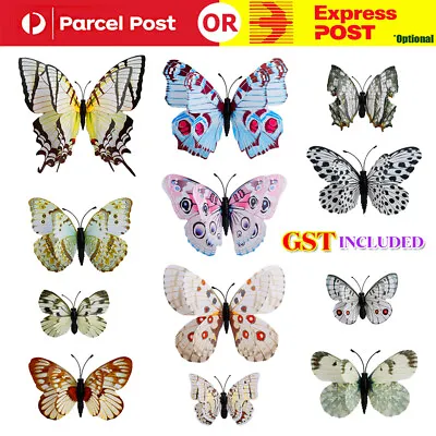 24pcs 3D Butterfly Removable Stickers Decals Wall Window Appliance Magnetic AU • $6.78