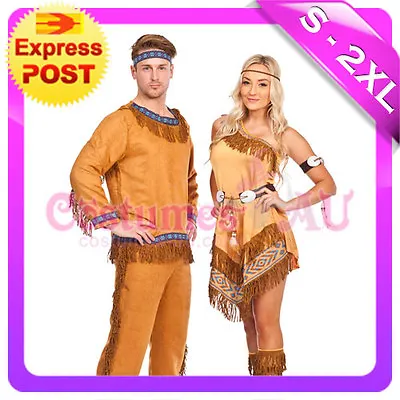 Noble Warrior Native American Indian Wild West Halloween Fancy Dress Costume • $47.49