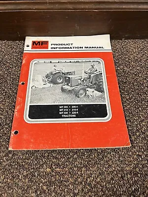 Genuine Original Massey Ferguson 205 210 220 210-4 Tractor Information Manual • $40