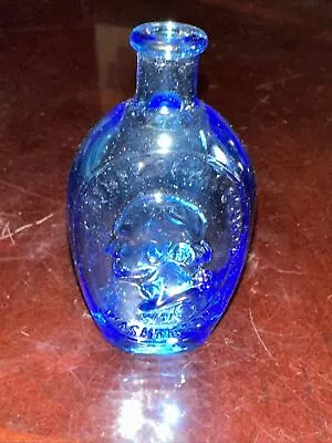 Collectible Wheaton Blue Glass George Washington Bottle 3 In • $8.12