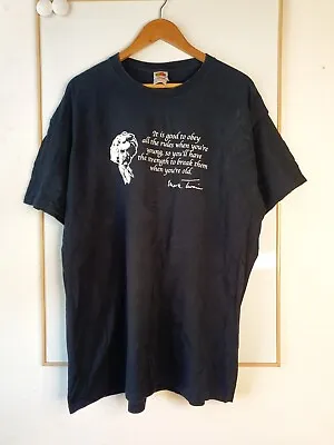 Vintage Mark Twain Shirt Mens Size 2XL XXL Blue Break The Rules Quote Novelty • $20.08