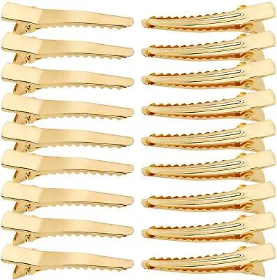 TRIXES Gold Alligator Clips X50 NEW Hair Styling Clips Craft Accessories  • £3.99