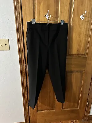 Talbots Black Ankle Pants With Sequin Stripe Size 8P NWT • $16