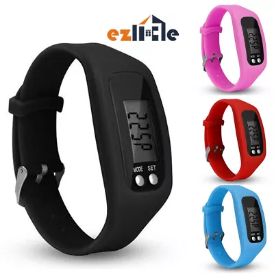 Fitness Tracker Activity Monitor LCD Digital Pedometer Bracelet Wristband Watch • $8.99