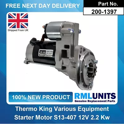 Starter Motor For Thermoking S13-404 S13-407A S13-407B S13-407C 12V 2.2Kw • $184.82