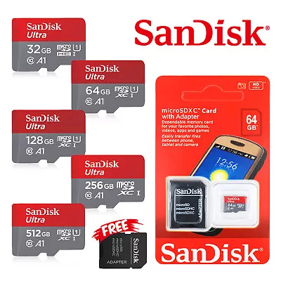 Micro SD Card SanDisk Ultra 64GB 128GB 256GB 1TB Adapter Memory Card For GoPro • $11.58