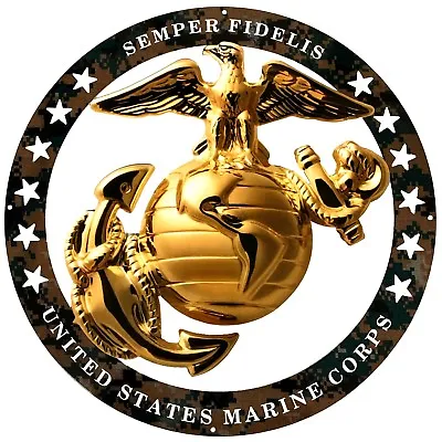 USMC Camouflage Enlisted Marine Corps EGA Insignia Large Wall Emblem • $74.95