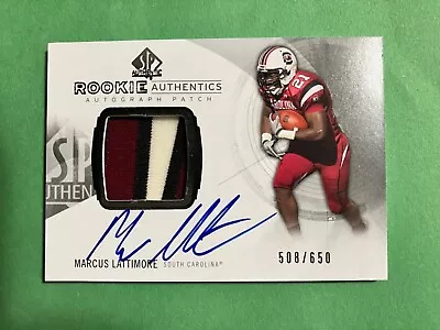 2013 SP Authentic RookieAuthentics Autograph Patch Marcus Lattimore #170 Rookie  • $24.99