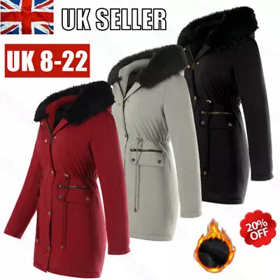 £8 • Buy NEW Women Quilted Parka Hooded Ladies Thick Winter Warm Coat Long Jacket Outwear