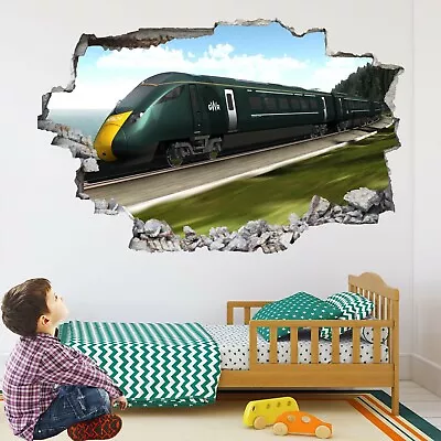 £23.99 • Buy High Speed Train Wall Stickers Mural Decal Print Art Kids Boys Room Decor DY3