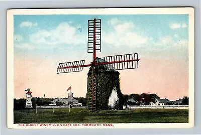 Yarmouth MA-Massachusetts The Oldest Windmill On Cape Cod Vintage Postcard • $7.99