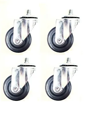 3 Inch Casters Heavy Duty Wheels  250lbs Each Polyurethane Caster Wheel 4 Pack • $15.89