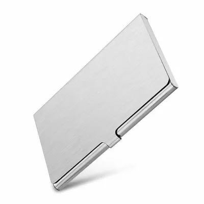 Pocket Aluminum Steel & Metal Business Card Holder Case ID Credit Wallet Silver • $6.05