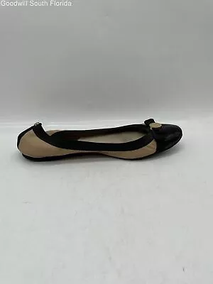 Michael Kors Womens Dixie Brown Black Leather Slip On Ballet Flats Size 7.5 M • $17.99