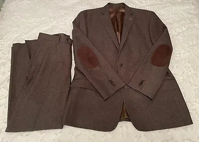 Men’s Chocolate Brown Michael Kors Suit Jacket And Pants Size 43R/32x32 EUC • $19.99