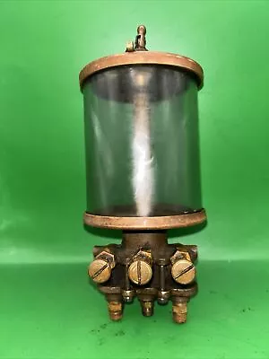 3 Feed Michigan Lubricator Hit Miss Gas Steam Engine Oiler Fairbanks Morse T • $275