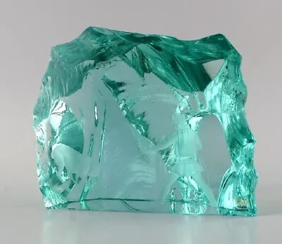 Vicke Lindstrand (1904-1983) For Kosta Boda. Unique Glass Block In Art Glass. • $340