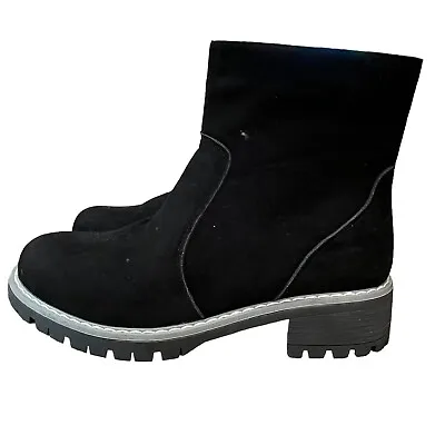 Seven 7 Bestie Black Ankle Boot  8 Zip Up  Vegan Faux  Sustainable Material Nwt • $24.99