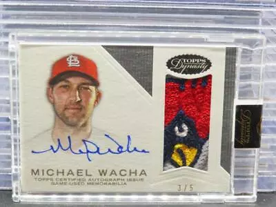 2018 Topps Dynasty Michael Wacha Silver Game Used Logo Patch Auto #3/5 Cardinals • $102.50