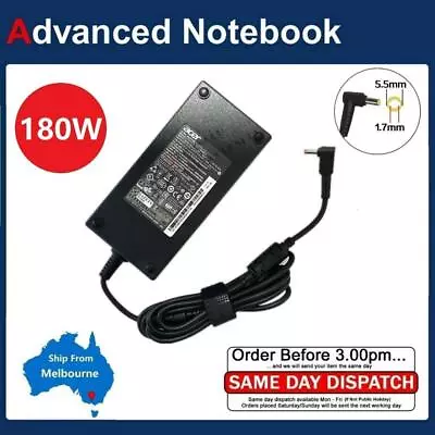 Genuine 180W Charger Power AC Adapter For Acer Predator Helios 300 PH315-51-78YV • $59