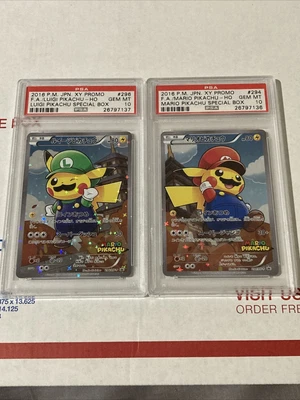 $7999 • Buy Psa 10 Mario Luigi Pikachu Special Box Promo Japanese Pokemon 294 296 /XY-P 2016