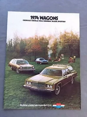 1974 Chevrolet Chevy Vega Malibu Caprice Impala Station Wagon Sales Brochure • $10.36