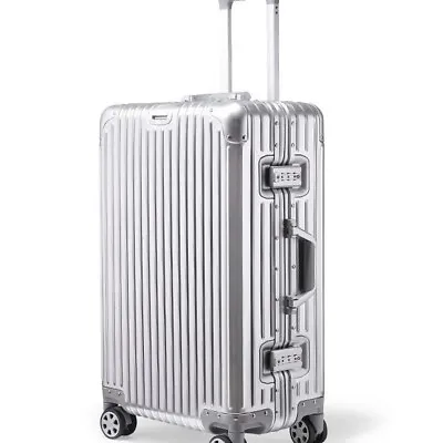 Classic All-Aluminum Alloy Luggage Universal Wheel Travel Suitcases Men's And Wo • $249.95