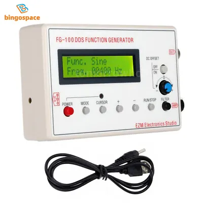 DDS Function Signal Generator Module 1HZ-500KHz Sine+Square Wave+Case FG-100. • $25.59